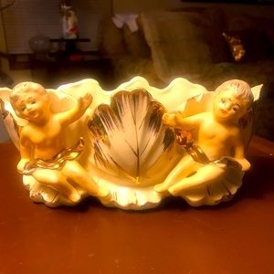 Vintage Royal Sealy cherub vase planter